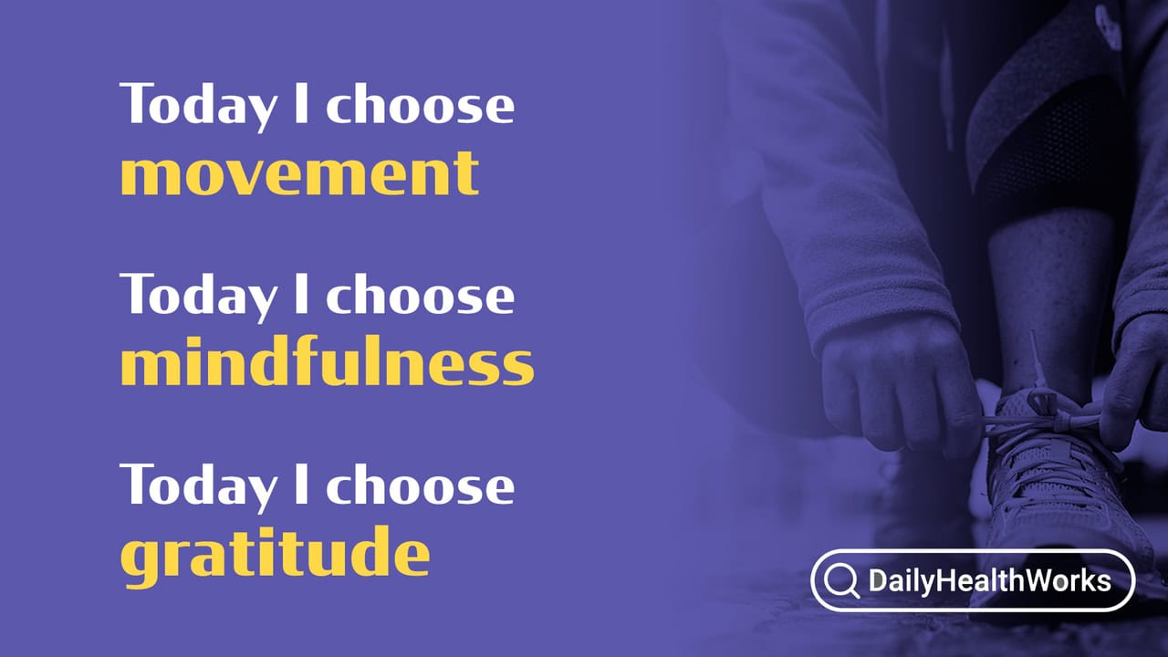 Choosing movement mindfulness and gratitude affirmation rundown iversion dux aff1001.